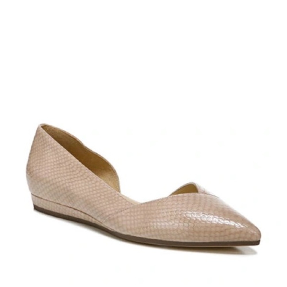 Naturalizer Kristin Demi-wedge Slip-ons In Beige Snake - Women’s size 10M